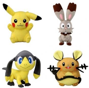 tomy_plush_dedenne_bunnelby_helioptile_p