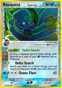 Carta pokemon rayquaza shiny