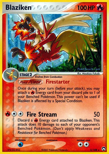 Carta pokemon blaziken