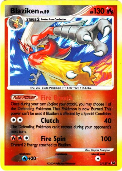 Carta pokemon blaziken