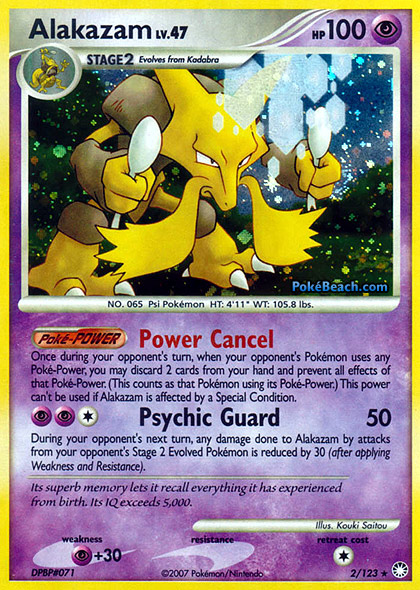 Carta pokemon alakazam