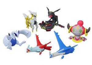 Statuette raffiguranti Lugia, Hoopa Vincolato, Lati@s, Arceus o Rayquaza cromatico