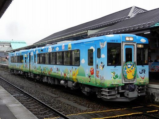 Questo allegro treno Pokémon è dedicato ai bambini colpiti dallo tsunami del 2011.