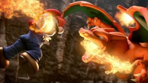 Super Smash Bros. Carizard contro Super Mario