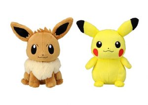 Peluche di Eevee e Pikachu