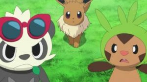 XY&Z002 #3 Eevee, Chespin e Pancham