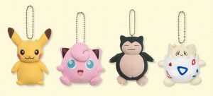 Peluche di Pikechu, Jigglypuff, Snorlax e Togepi