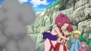 Pokémon XY&Z006 ~ Serena e Shinobu poco prima di essere legate