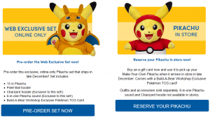 pre ordine pikachu build a bear