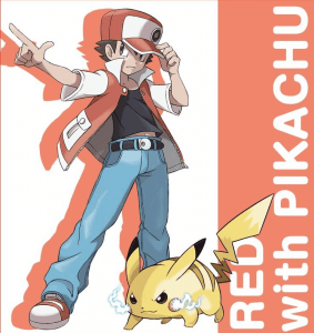 Artwork di Rosso e Pikachu (Hitoshi Ariga)