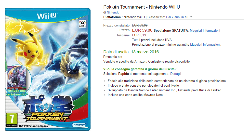 Pokkén Tournament Amazon