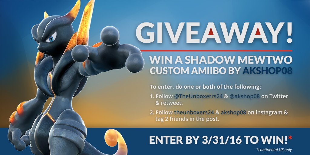 giveaway amiibo Mewtwo Nero