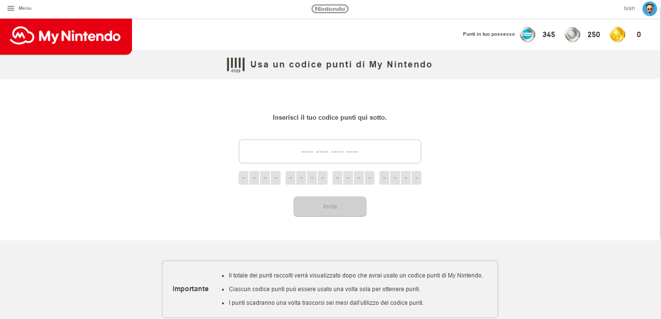 Codici My Nintendo