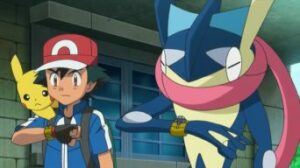 Episodio XYZ023 - Ash e Greninja indossano i bracciali di Lem