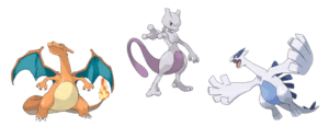 Mewtwo-Lugia-e-Charizard