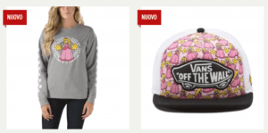 felpa e cappello vans nintendo peach