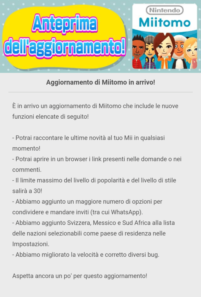 miitomo_aggiornamento