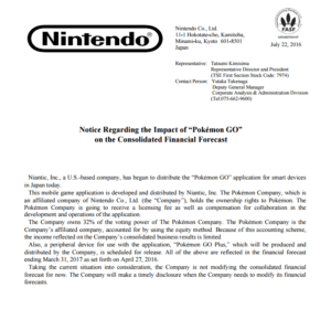 Documento Nintendo anno fiscale