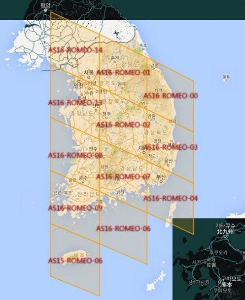Le aree in giallo non sono coperte dal segnale GPS.