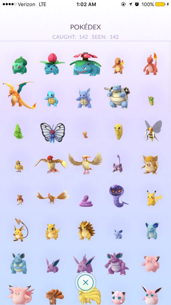 Pokémon GO Pokédex completo