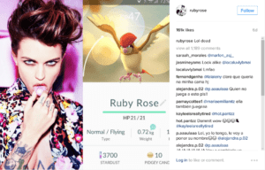 Ruby Rose e Pidgeotto, due gocce d'acqua!