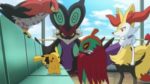 episodio-xyz047-pikachu-braixen-talonflame-hawlucha-e-noivern