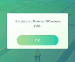 Niente Pokémon GO alla guida