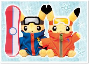 prodotti-Pokémon-center-coppietta-pikachu-snowboarder