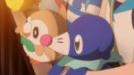 SM016 - Rowlet e Popplio osservano Litten mentre si allontana