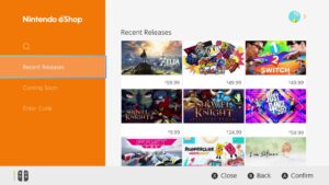 Nintendo eShop di Switch