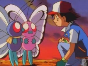 ash butterfree serie animata