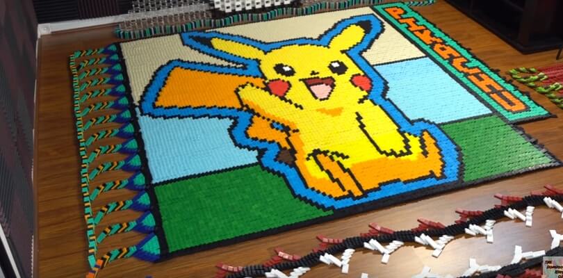[VIDEO] Pikachu e i Pokémon sono protagonisti di un domino di oltre 20.000 tasselli