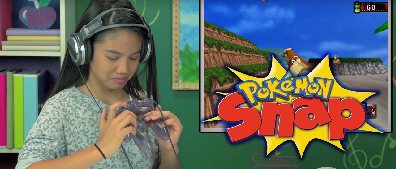 Dei bambini cercano di giocare al vecchio Pokémon Snap!