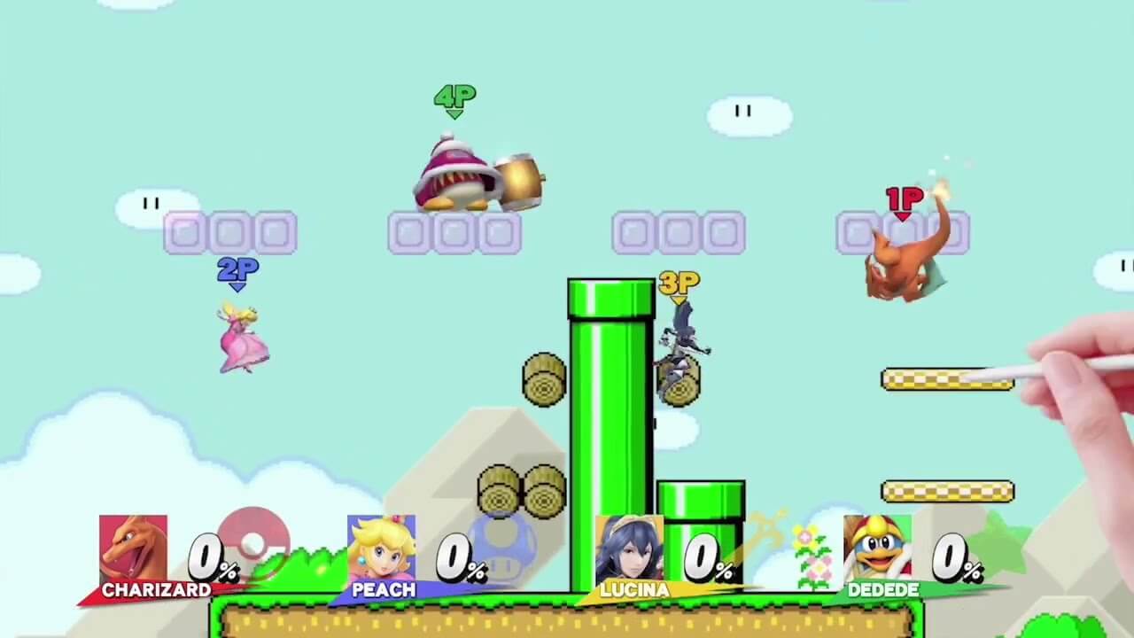 Caos completo nel livello Smash dedicato a Super Mario Maker!