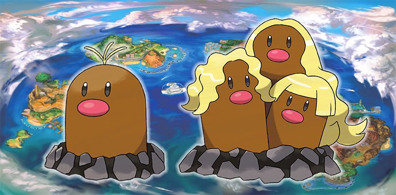 rivelate ufficialmente le forme alola di diglett e dugtrio nel nuovo diglett alola form