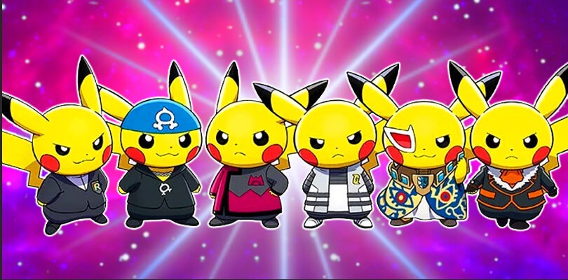 Pikachu veste i panni dei malvagi di Pokémon Ultrasole e Ultraluna in nuovi peluche