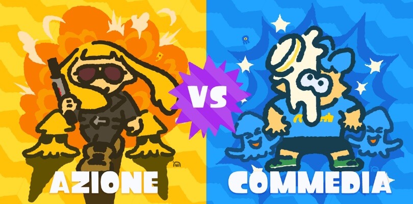 Annunciato il sesto Splatfest per Splatoon 2: Film d'azione vs Commedia