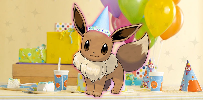 Un Eevee coinvolto in una sorpresa di compleanno