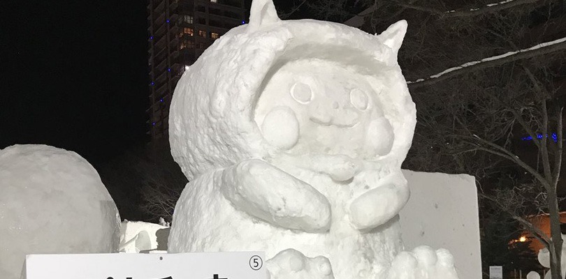 Appare un Pikachu gigante al Sapporo Snow Festival!