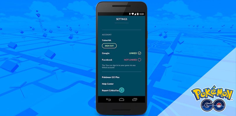 Pokémon GO permetterà di associare Facebook e Google al proprio account