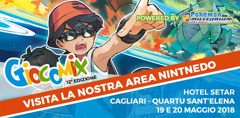 L'Area Nintendo di Pokémon Millennium ti aspetta al Giocomix di Cagliari il 19 e 20 maggio!