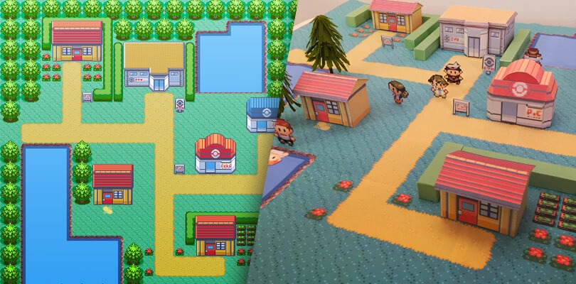 Un artista ricrea Hoenn con modellini di carta