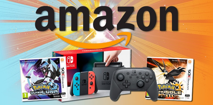 Nintendo Switch, Pro Controller, Pokémon Ultrasole e Ultraluna e tanto altro in offerta su Amazon questa settimana