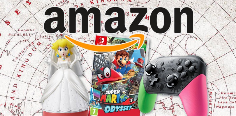 Super Mario Odyssey, il Pro Controller di Splatoon 2, l'amiibo di Peach e tanto altro in offerta su Amazon