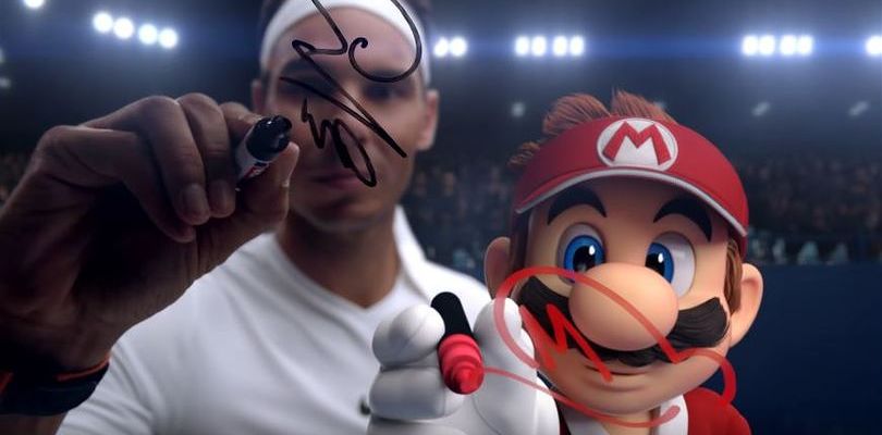 Mario sfida il campione Rafael Nadal nel nuovo trailer di Mario Tennis Aces