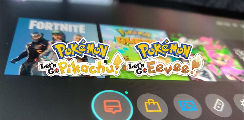 Mostrate le icone del menu HOME di Pokémon: Let's Go, Pikachu! e Let's Go, Eevee!