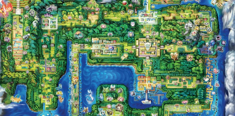 Ecco la mappa di Kanto di Pokémon Let's Go Pikachu & Eevee