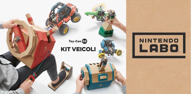 Nintendo Switch si trasforma in auto, sottomarino e aereo con il Kit Veicoli di Nintendo Labo