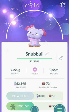 Pokémon GO Snubbull cromatico