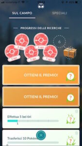 ricerche sul campo Pokémon GO